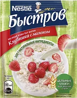 Nestle Bystrov instant oatmeal, strawberry and milk, 40 g