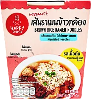 Happy Noodles brown rice ramen noodles, thai stewed beef, 65 g