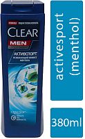 Clear Men shampoo, activesport, 380 ml