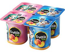 Fruttis yogurt, kids, peach (4 in 1), 440 g