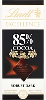 Lindt Excellence chocolate, 85% cacao, 100 g