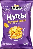 Don Shelldon chickpea chips, garlic, flax, cumin, 50 g