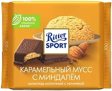 Ritter Sport chocolate, caramel mousse with almonds, 100 g