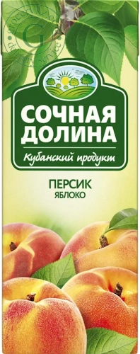 Sochnaya Dolina peach and apple juice, 0.2 l