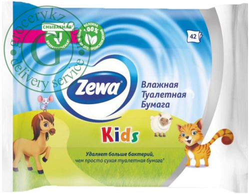Zewa moist toilet paper, kids, 42 count