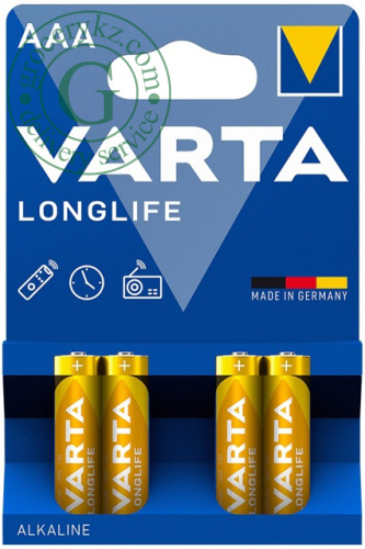 Varta Longlife AAA batteries, 4 pc
