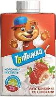 Toptyzhka milkshake, strawberry and cream, 500 g