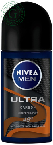 Nivea Men antiperspirant, ultra carbon, liquid, 50 ml