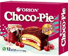 Orion Choco-Pie cake (12 in 1), cherry, 360 g