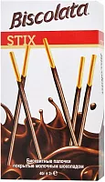 Biscolata biscuit sticks coated milk chocolate, 40 g