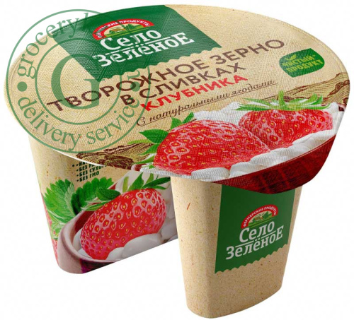 Selo Zelenoe cottage cheese in cream, 5%, strawberry, 130 g
