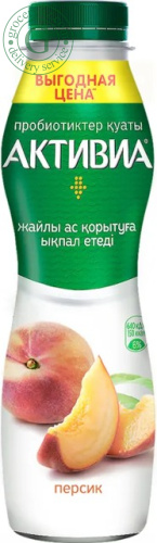 Activia yogurt, drinking, peach, 670 g