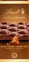 Lindt Extra Creamy chocolate bar, salted caramel, 80 g