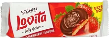 Roshen Lovita cookies, strawberry flavour, 135 g