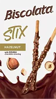 Biscolata biscuit sticks coated milk chocolate with hazelnut, 32 g
