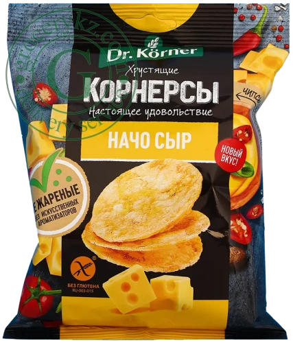 Dr. Korner rice and corn chips, nacho, 50 g