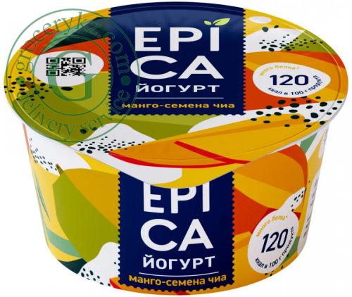 Epica yogurt, mango and chia seeds, 130 g
