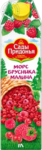 Sady Pridonia lingonberry and raspberry juice, 1 l