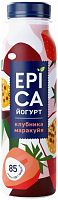 Epica drinking yogurt, strawberries and passionfruit, 260 g