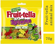 Fruit-tella jelly beans, animal mix, 70 g
