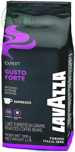 Lavazza Gusto Forte Expert coffee beans, flow pack, 1000 g