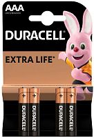 Duracell Extra Life AAA batteries, 4 pc