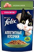 Felix wet cat food, rabbit in jele, 75 g