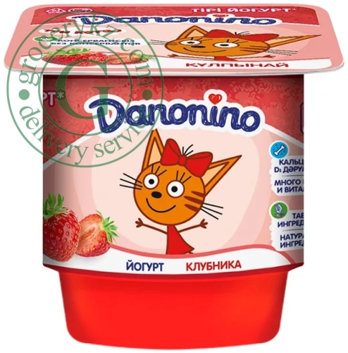 Danonino yogurt, strawberry, 100 g