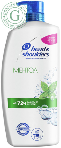 Head & Shoulders anti-dandruff shampoo, menthol, 900 ml