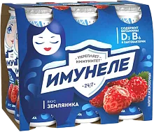 Imunele yogurt, drinking, wild strawberry, (6 in 1) 600 g