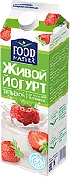 Foodmaster drinking live yogurt, strawberry, 900 g