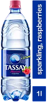 Tassay sparkling water, raspberries, 1 l