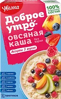 Uvelka instant oatmeal, assorted 5 flavors, 5 packs, 200 g