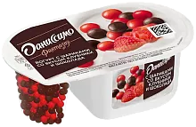 Danissimo yogurt, crispy balls with strawberry and chocolate flavors, 105 g