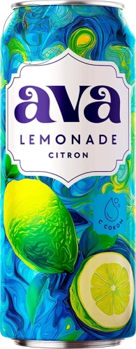 AVA sparkling lemonade, citron, 0.45 l