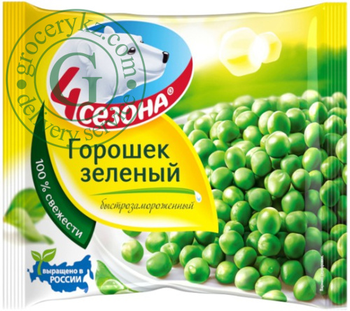 4 sezona frozen green peas, 400 g