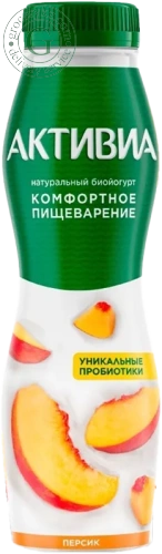 Activia yogurt, drinking, peach, 260 g