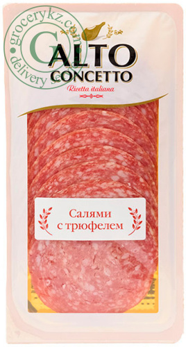 Alto Concetto salami with truffles cured sausage, sliced, 100 g
