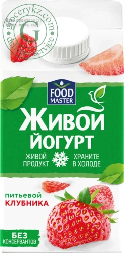 Foodmaster drinking live yogurt, strawberry, 450 g