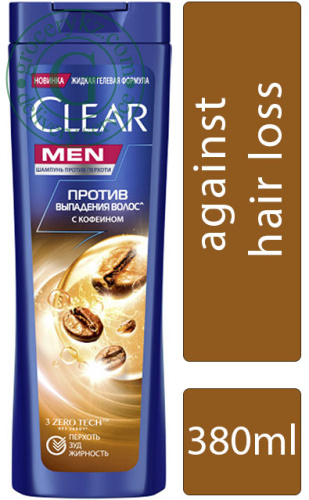 Clear Men shampoo, against hair loss, 380 ml