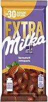 Milka Extra milk chocolate bar, whole almond, 140 g