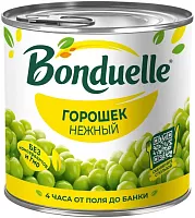 Bonduelle canned green peas, gentle, 400 g