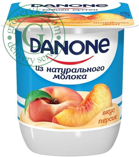 Danone yogurt, peach, 100 g
