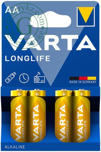 Varta Longlife AA batteries, 4 pc