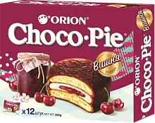Orion Choco-Pie cake (12 in 1), cherry, 360 g