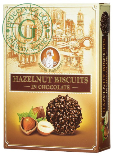 Santa Bakery hazelnut biscuits in chocolate, 170 g