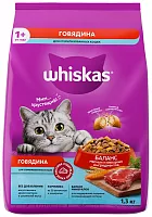 Whiskas dry cat food, beef, 1300 g