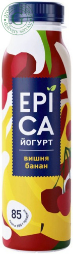 Epica drinking yogurt, cherry and banana, 260 g