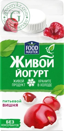 Foodmaster drinking live yogurt, cherry, 450 g