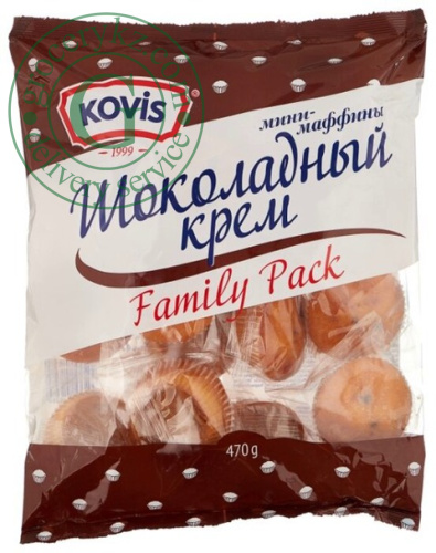 Kovis mini muffins, chocolate filling, 470 g